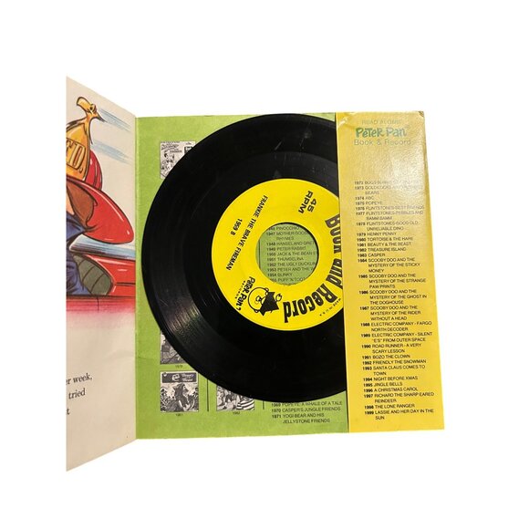 Frankie The Brave Fireman 1959 Childrens Story Book & 45 RPM Record By Peter Pan - Picture 3 of 4